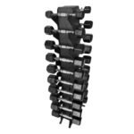 Halter Sextavados Pintados Pegada Cromada de 1 a 10 kg + Suporte